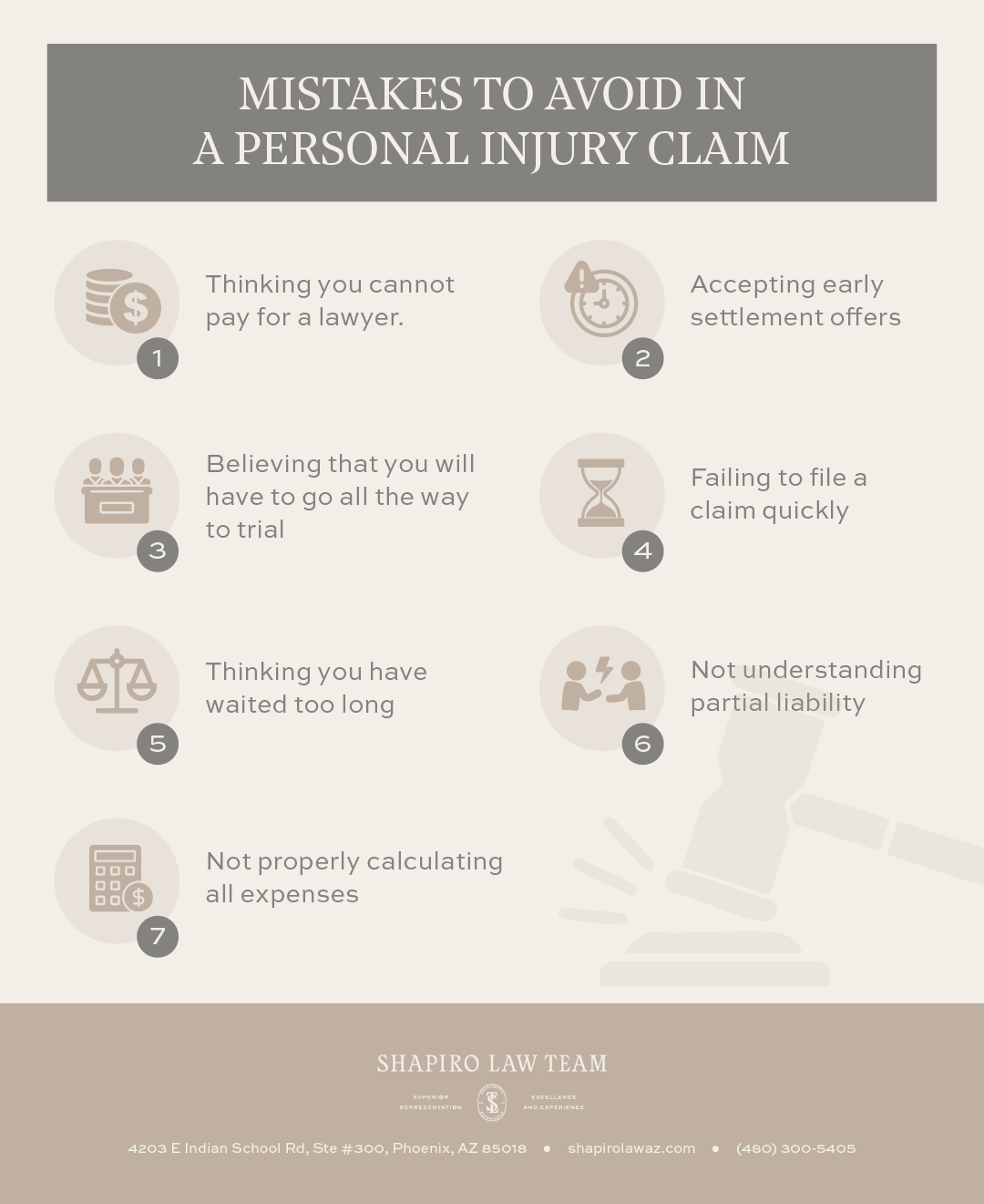 Personal Injury Claim Mistakes to Avoid - Infographic