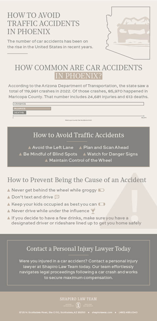 How to Avoid Traffic Accidents in Phoenix Infographic